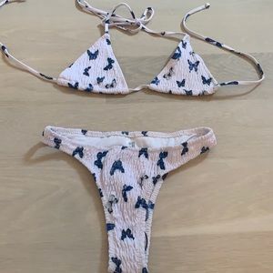 butterfly two piece bathing suit